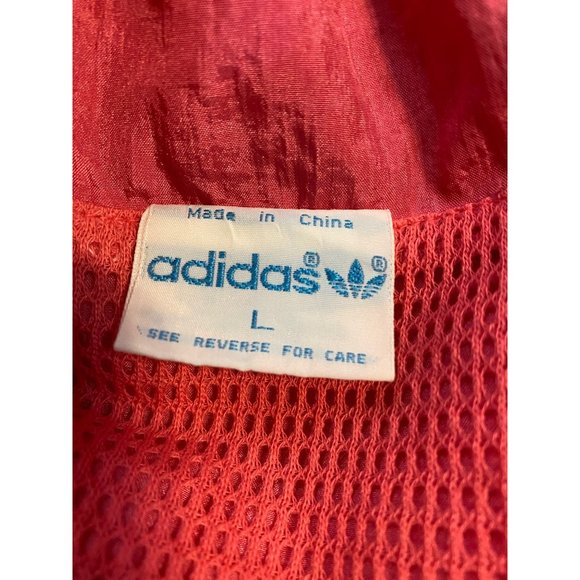 Vintage Adidas Nylon Windbreaker Parachute Track Suit Fuchsia Hot Pink Size L - Picture 10 of 11